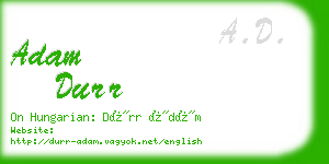 adam durr business card